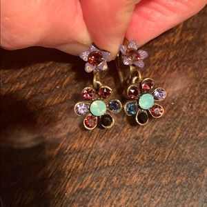 Michal Negrin flower earrings never worn